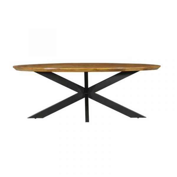 Eetkamertafel Brandy ovaal mango naturel 240cm