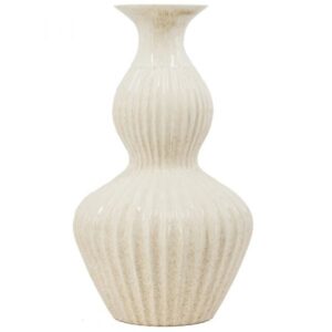Aardewerk vaas clown beige 34,5cm