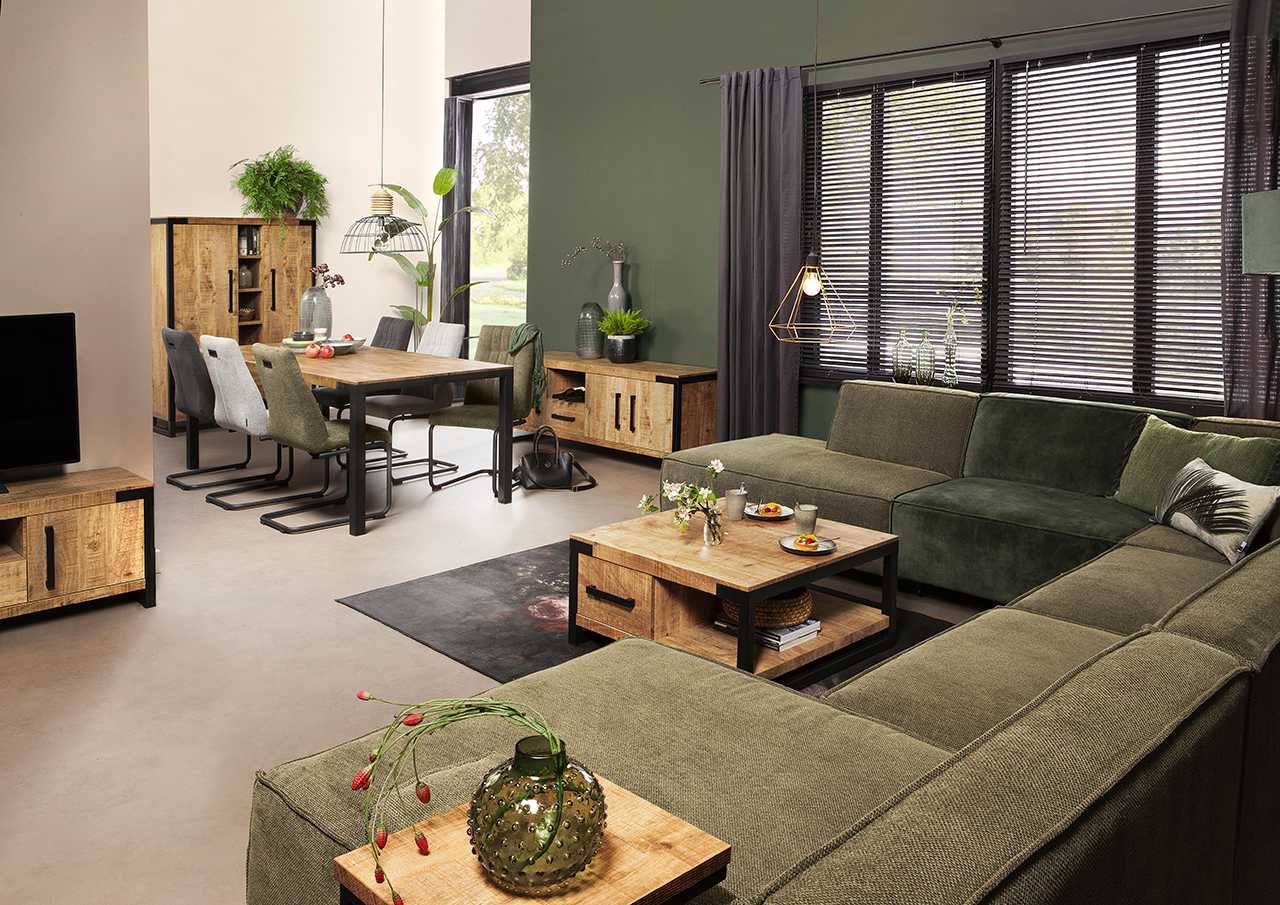 TV kast Assen Mangohout 150cm - Afbeelding 2