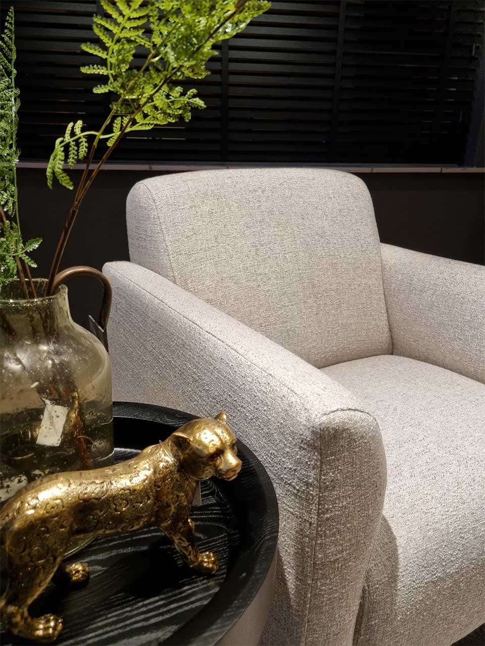 Fauteuil Markelo stof beige - Afbeelding 3